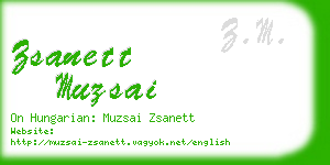 zsanett muzsai business card